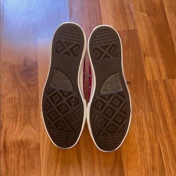 Trendy Fuchsia and Black High-Top Sneakers - Picture 8 of 15